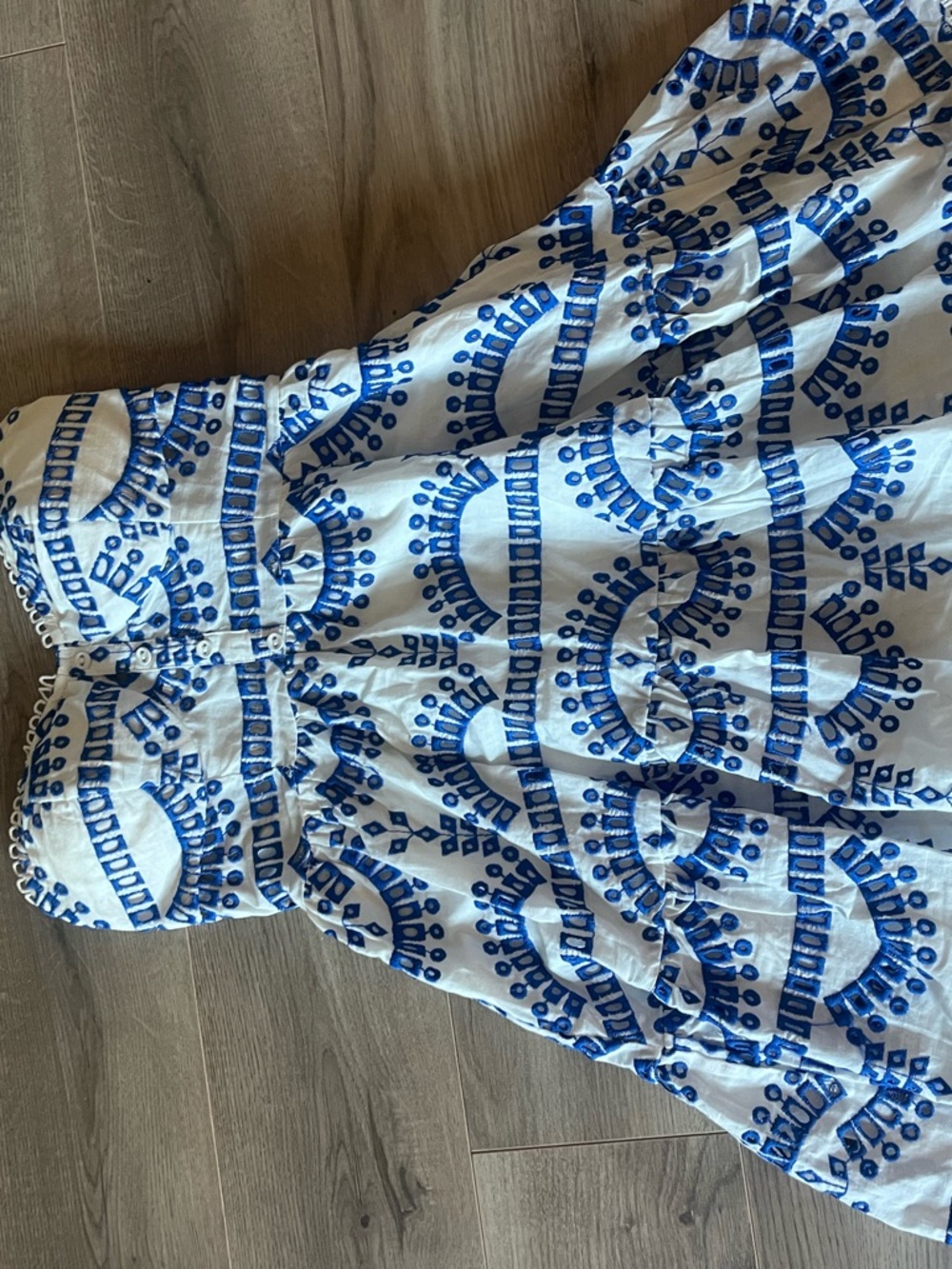 Blue & White Strapless Sundress from Old Town Boutique - Picture 2 of 7